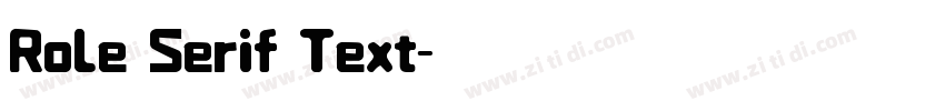 Role Serif Text字体转换 Role Serif Text字体转换
